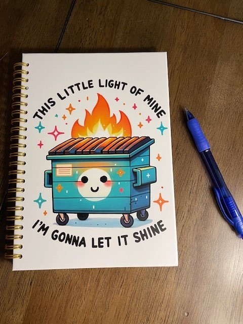 dumpster fire notebook