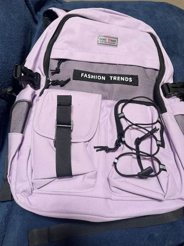 purple backpack