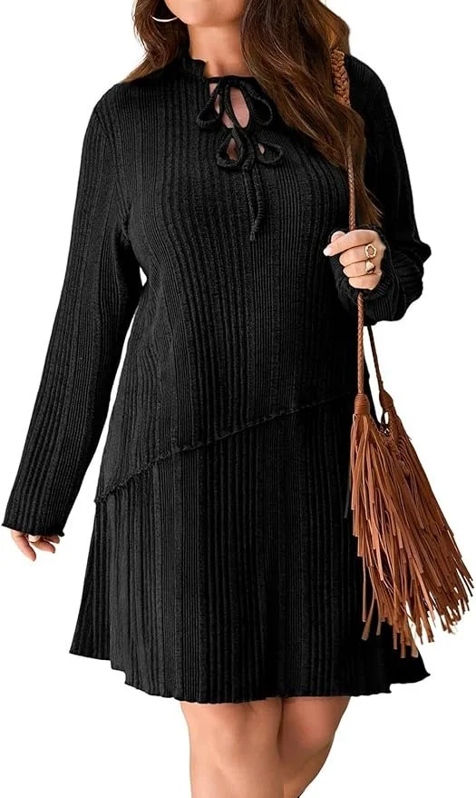 black sweater dress
