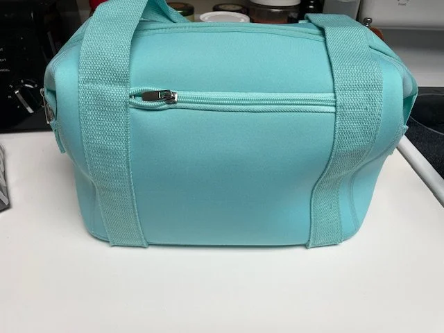 blue lunch bag