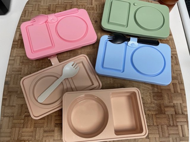 silicone snack trays, set of 4