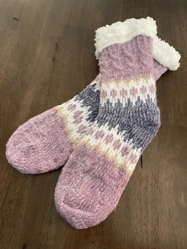 pink slipper socks