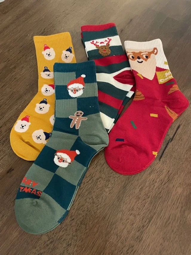christmas socks, 4 pack