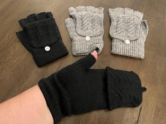 fingerless gloves, 2 pairs