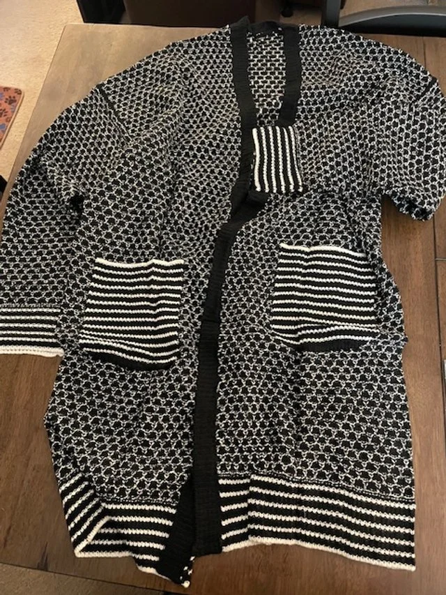 cardigan sweater. black
