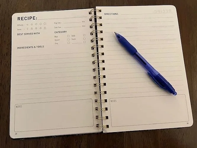 blank recipe book