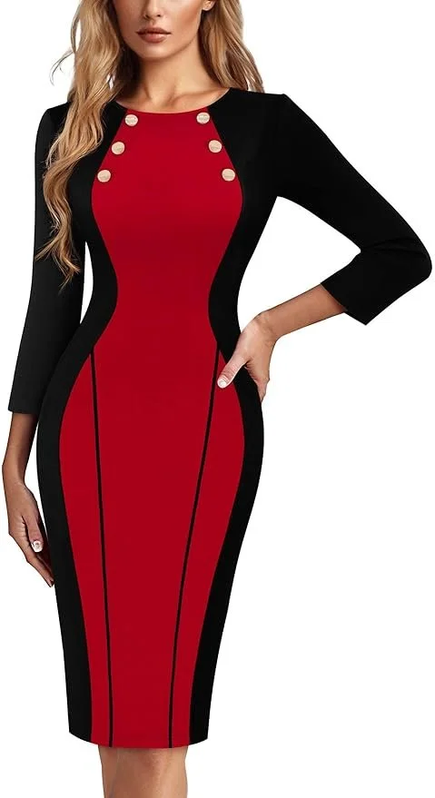 red and black dress