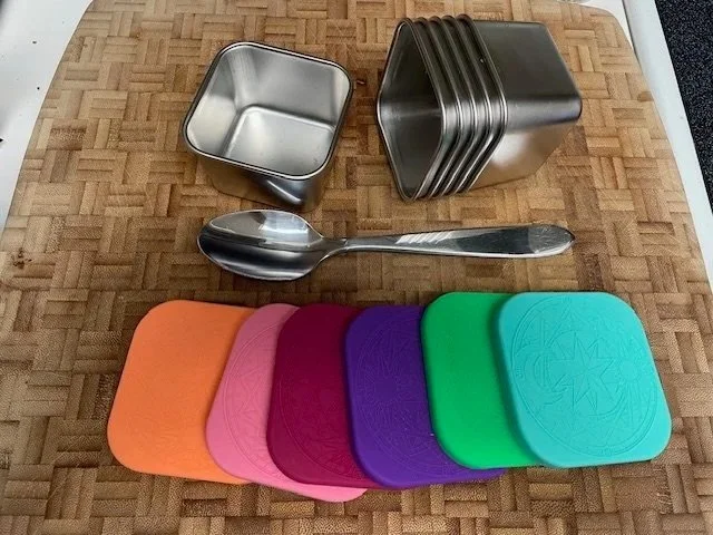stainless steel snack containers, 6 pack