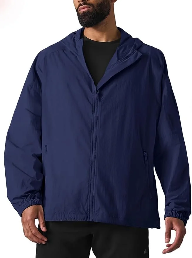 navy anorak windbreaker