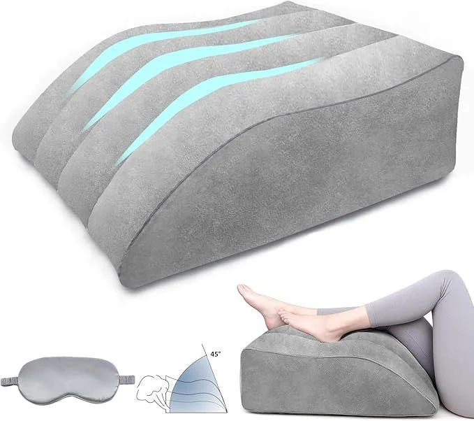 inflatable foot pillow with eye mask