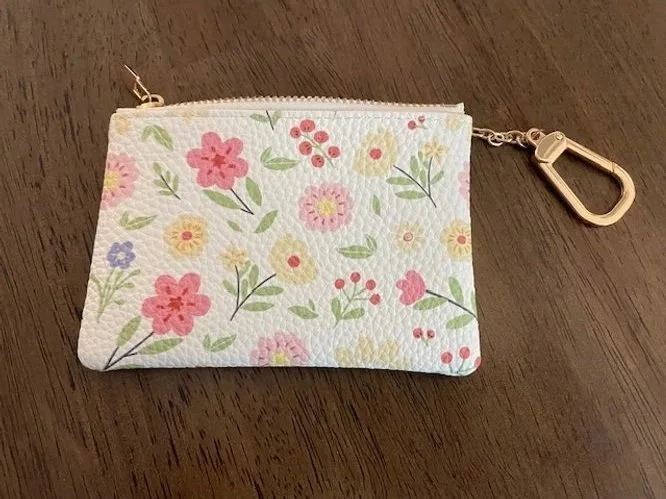 floral coin purse