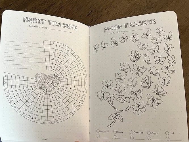 light purple bullet journal