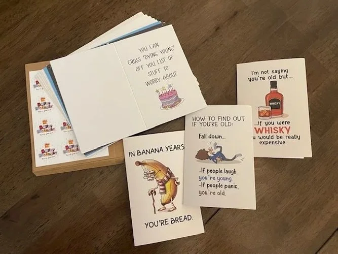 assorted birthday cards humorous