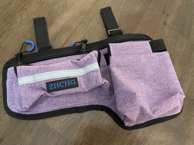 purple wheelchair bag