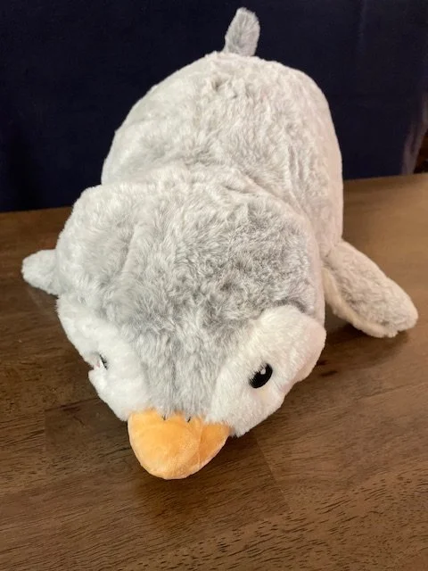 weighted plush penguin
