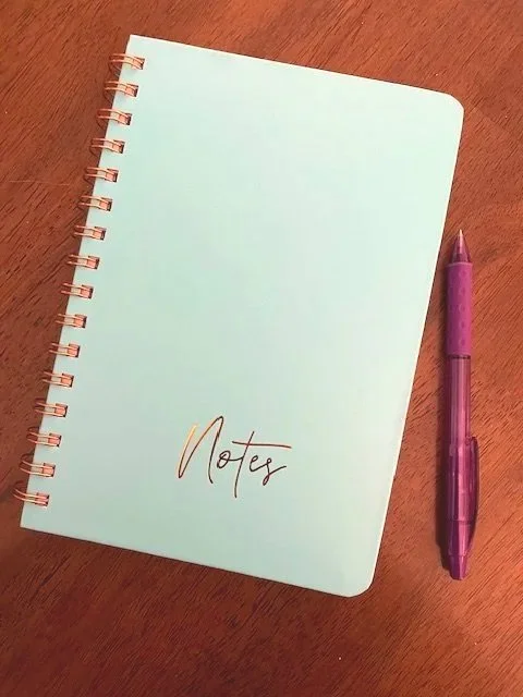 turquoise journaling notebook