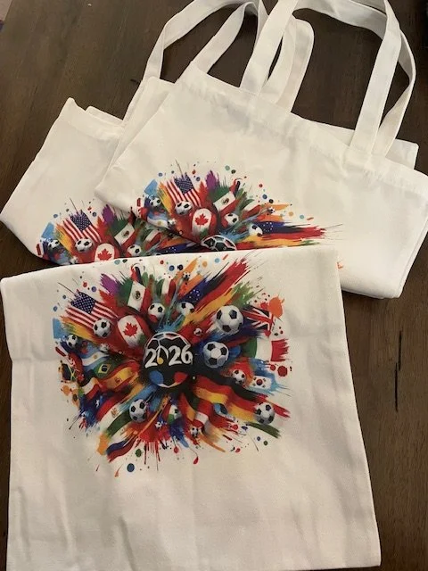 2026 world cup tote bags, 3 pack