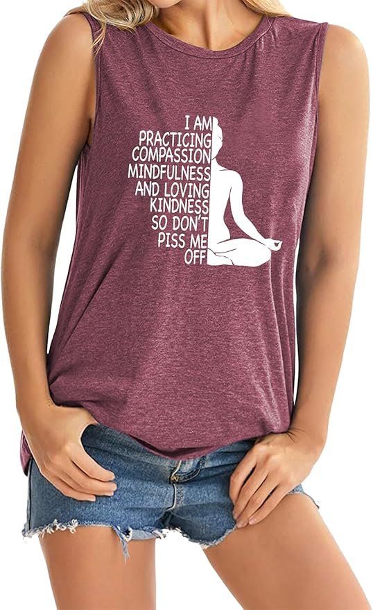 yoga tank rose