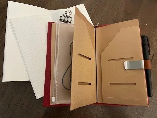 red traveler's journal
