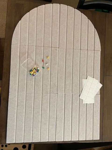 arched felt bulletin board