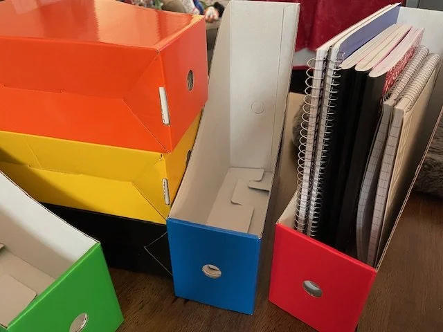 multi color file magazine file boxes