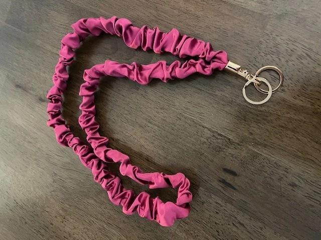 hot pink stretchy lanyard