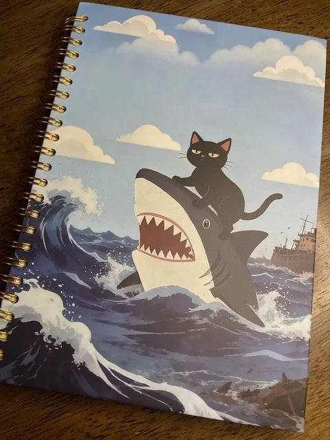 black cat shark notebook