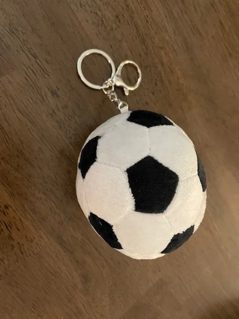 soccer ball keychain charm