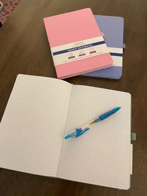 3 pack graph paper journals