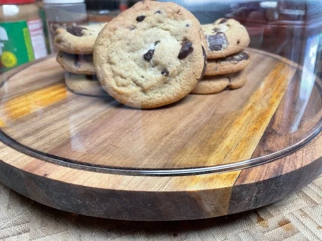 wood cake stand with dome