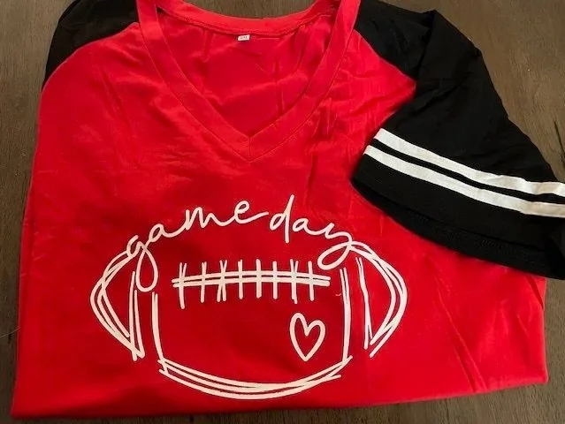 red game day shirt