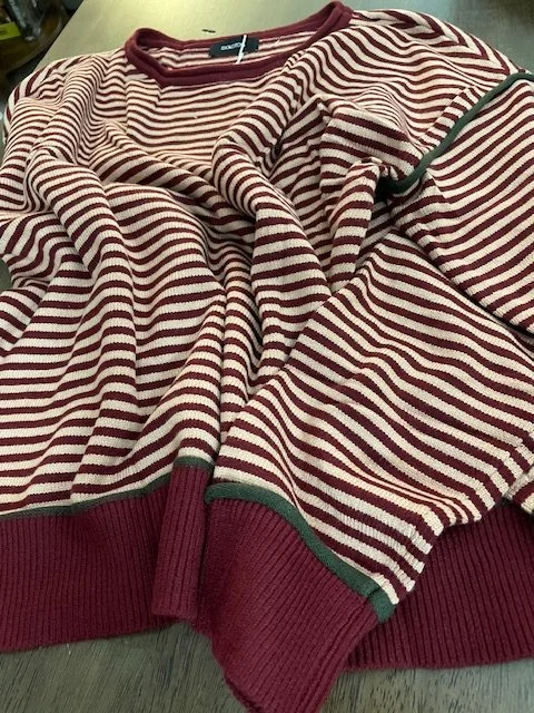 red striped sweater