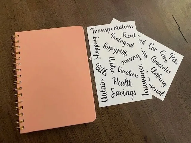 orange lined notebook