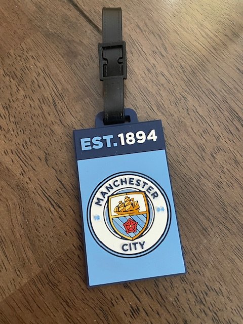 manchester city luggage tag