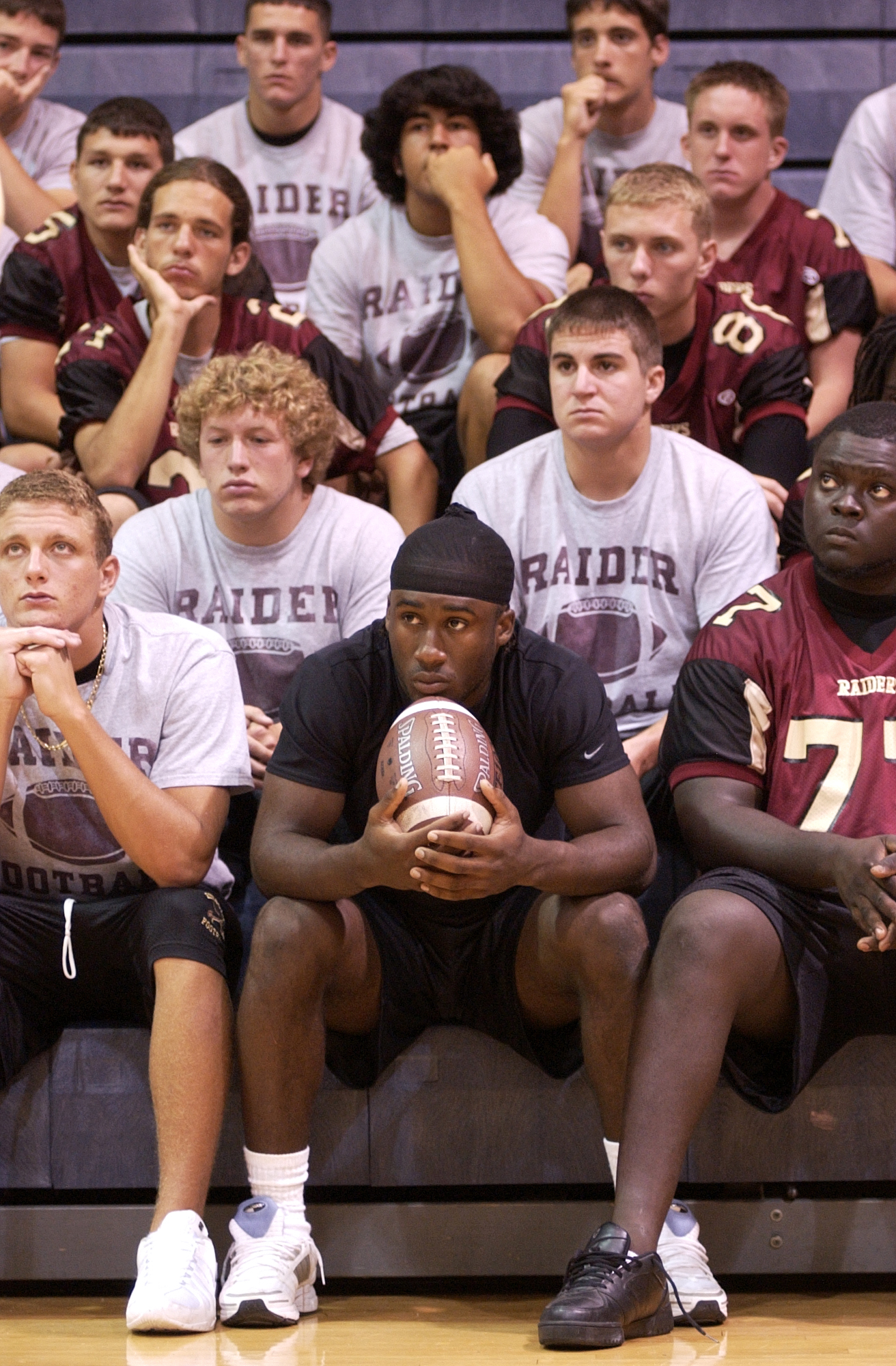 Each Friday the team stayed at school until game time. They watched movies, went over plays, ate together and listened to motivational speakers.