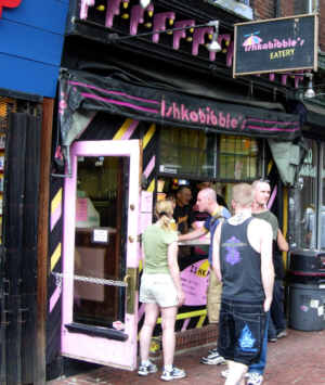 Colorful and serving up some of the best cheesesteak in town. Ishkabibbles is a local favorite and also has attracted the attentions and appetites of celebrities.