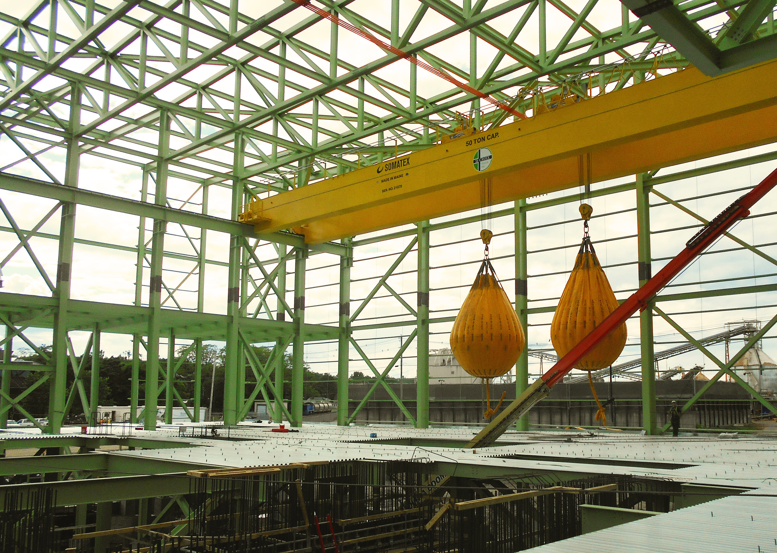 50 Ton Somatex TRDG Water Bag Load Testing / Crane Commissioning
