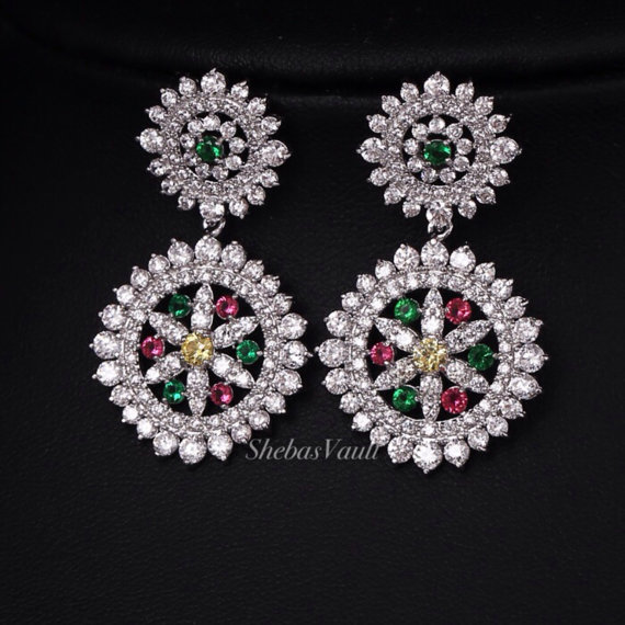 High Rollers Swiss Crystal Earrings