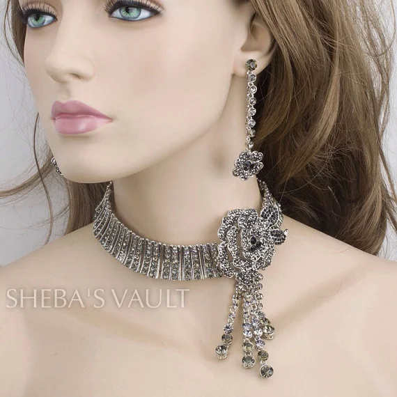 Flower Marcasite Chocker1.jpg