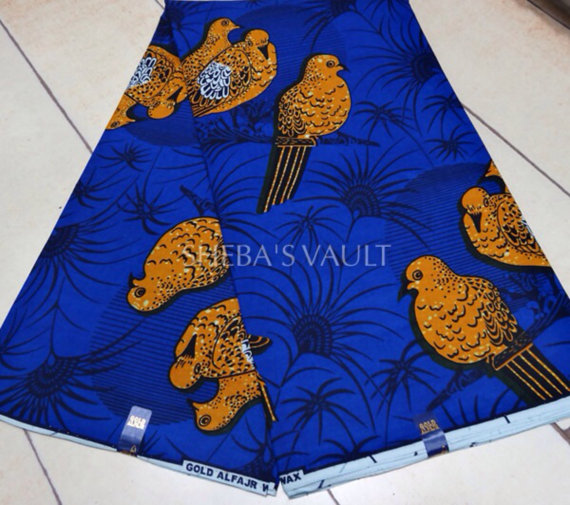 Yellow birds Ankara Wax