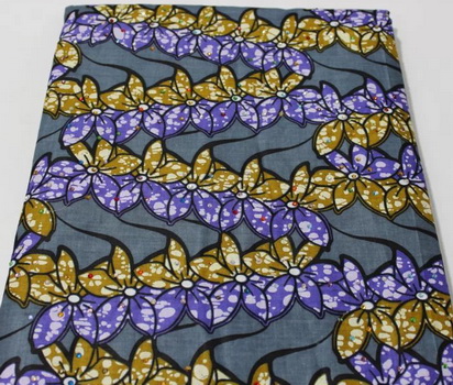 Rhinestones African Ankara Wax Fabric