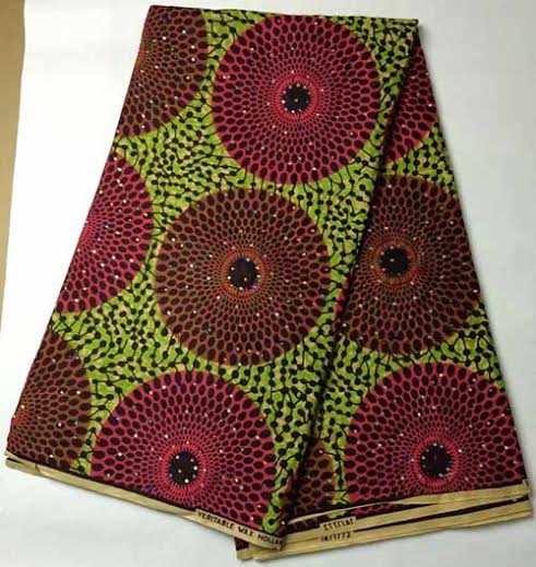 Ankara Wax with lot of rhinstones