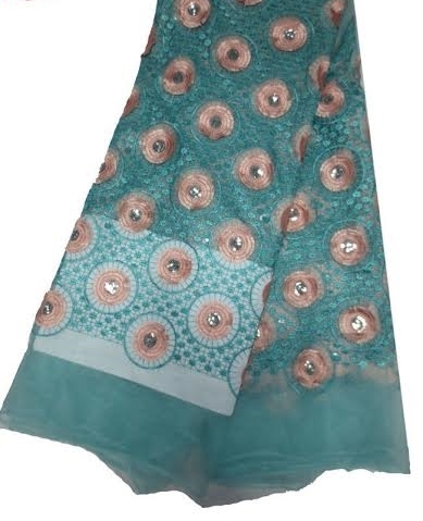 Penny Net Lace Fabric with sequins
