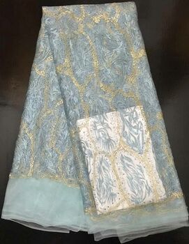Jummy embroidery many stones net lace.