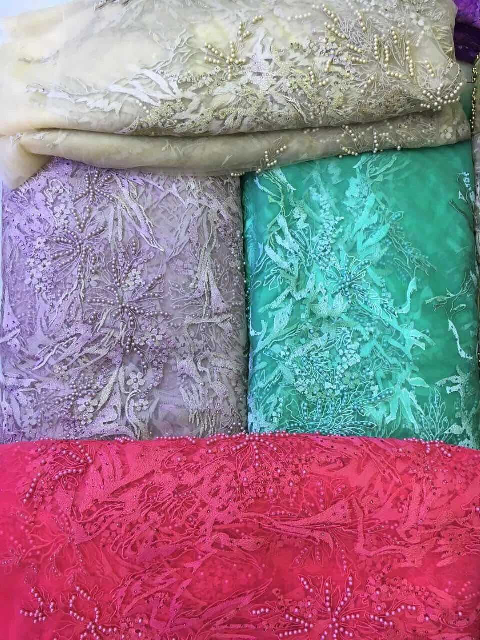 Tammy Beaded Tull Lace