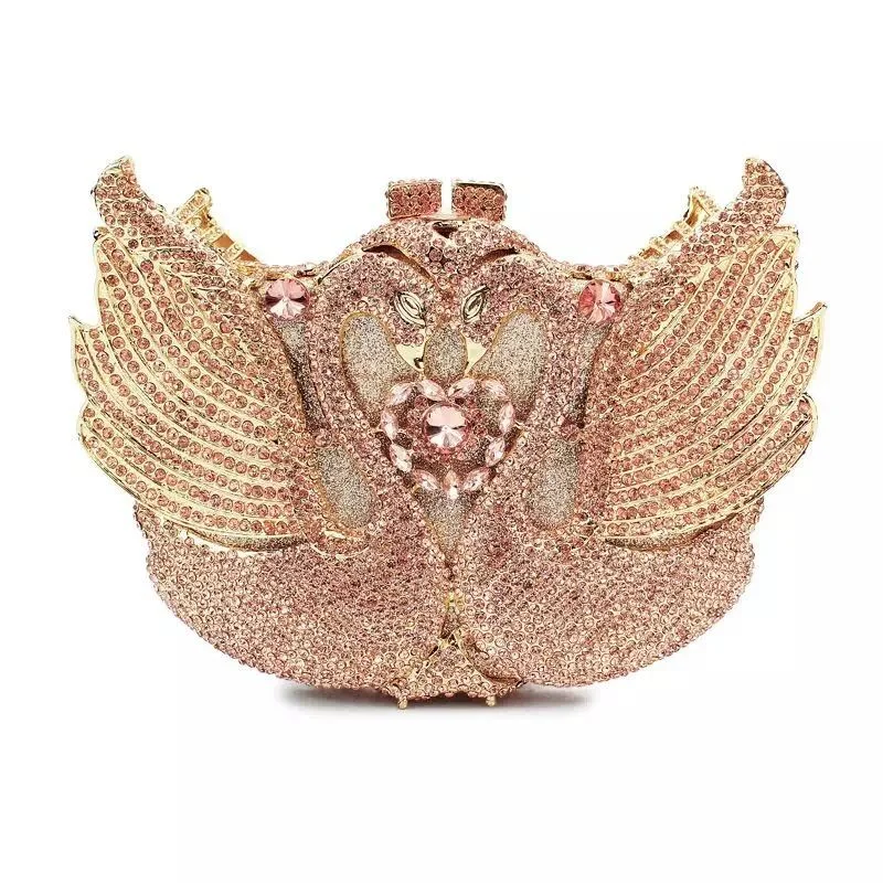 angel wings crystal clutch