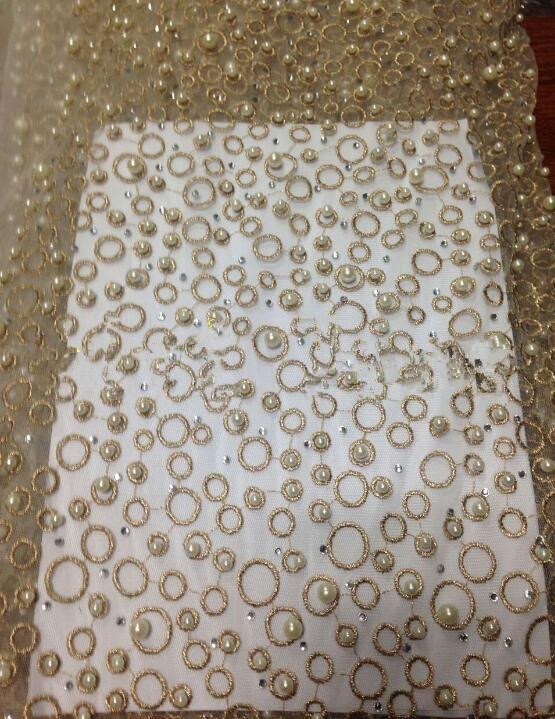 Ginger Beaded net lace