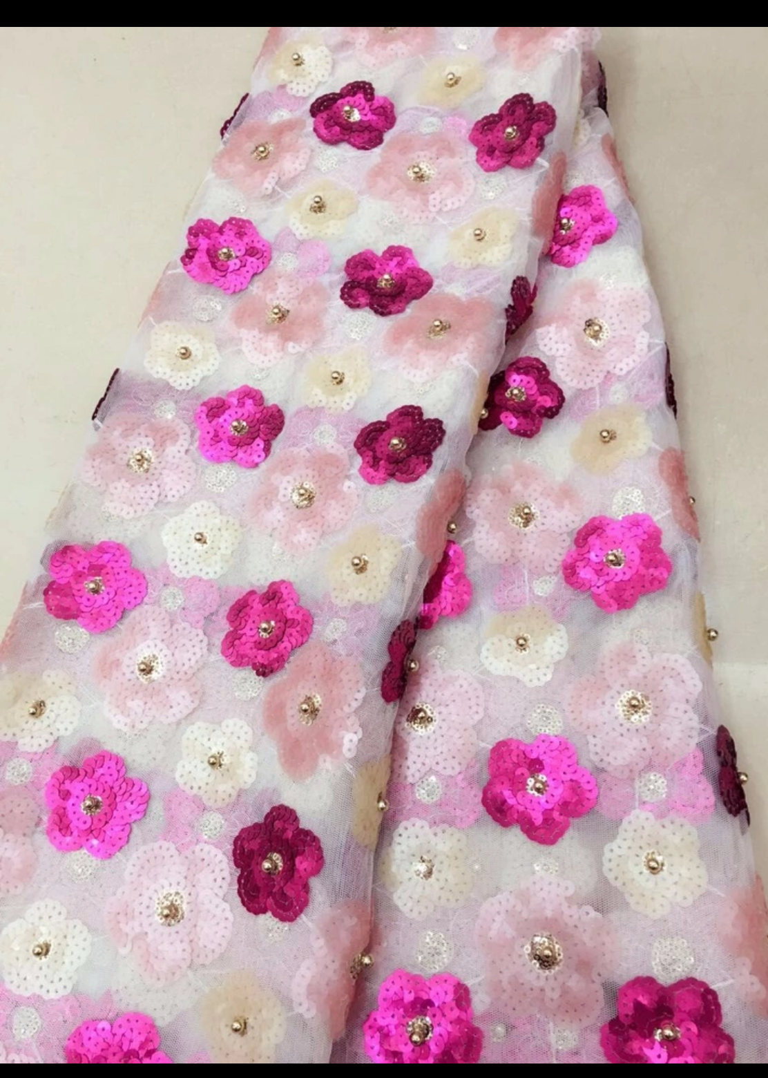 Stella sequined, beaded tulle lace 