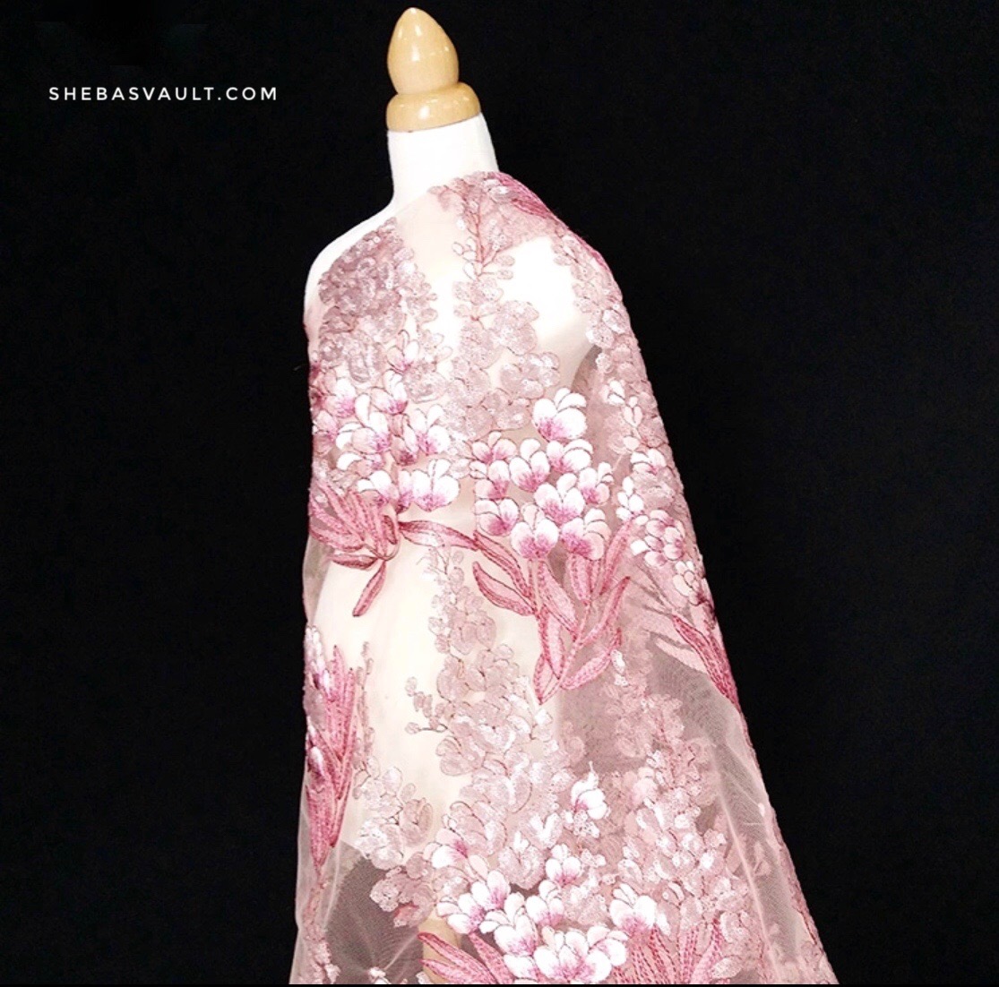 Tai Glittering Sequins French lace