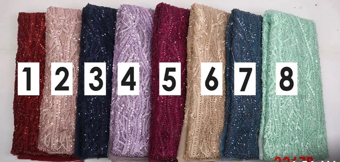 Jada beaded French lace